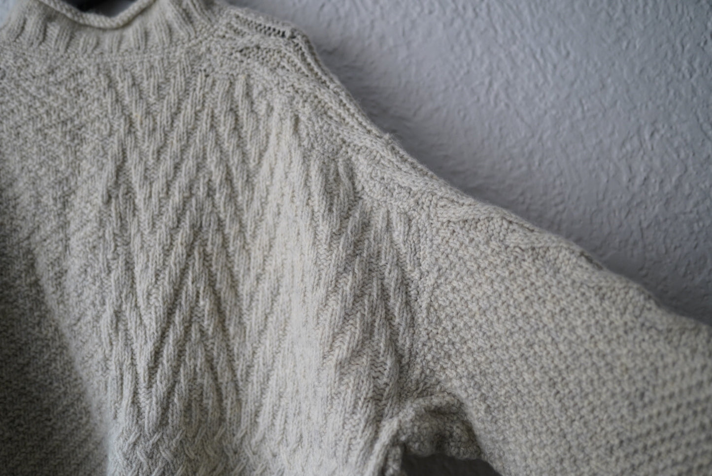 21AW “Virginia Jumper” 手編みアランニットセーター 2 / isabella stefanelli(イザベラステファネリ)