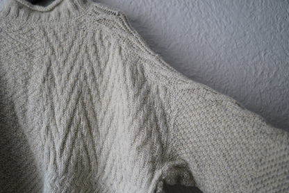 21AW “Virginia Jumper” 手編みアランニットセーター 1 / isabella stefanelli(イザベラステファネリ)