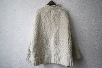 21AW “Virginia Jumper” 手編みアランニットセーター 2 / isabella stefanelli(イザベラステファネリ)
