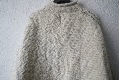 21AW “Virginia Jumper” 手編みアランニットセーター 1 / isabella stefanelli(イザベラステファネリ)