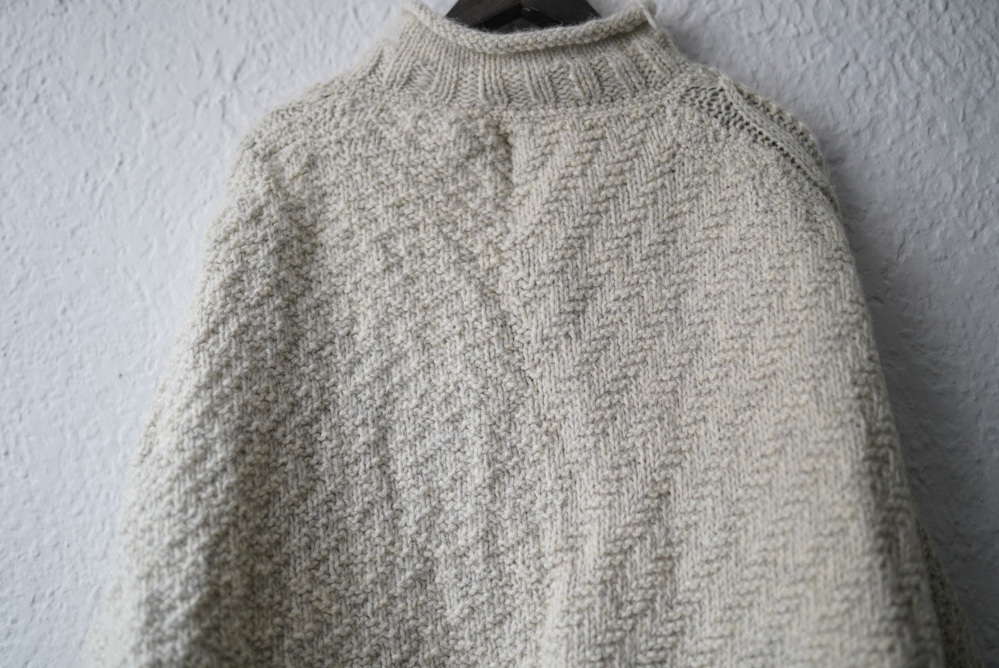 21AW “Virginia Jumper” 手編みアランニットセーター 2 / isabella stefanelli(イザベラステファネリ)
