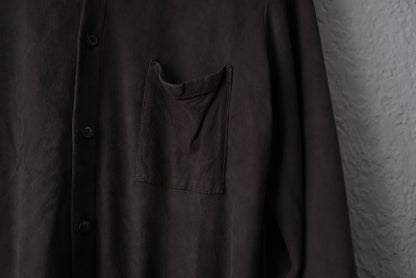22SS ヌバックゴートレザーワーカーシャツ カバーオールジャケット / Bergfabel(バーグファべル)