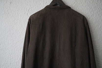 22SS ヌバックゴートレザーワーカーシャツ カバーオールジャケット / Bergfabel(バーグファべル)