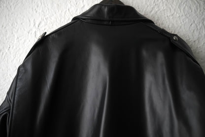 Drop Neck Motorcycle Leather Jacket ドロップネックカーフレザーライダースジャケット / R13(アールサーティーン)