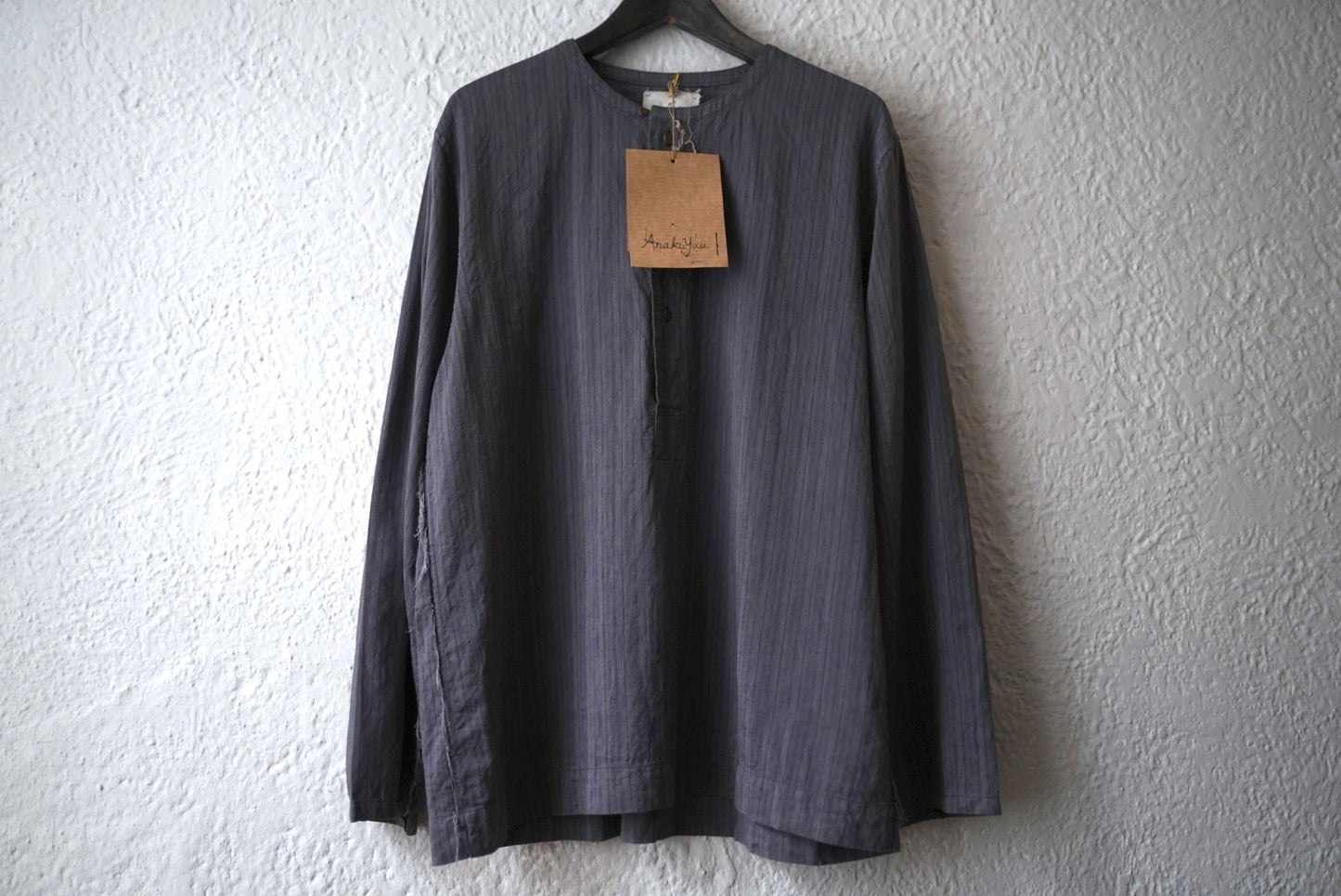25SS Henley Neck Shirt ストライプヘンリーネックシャツ / Araki Yuu(アラキユウ)