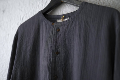 25SS Henley Neck Shirt ストライプヘンリーネックシャツ / Araki Yuu(アラキユウ)