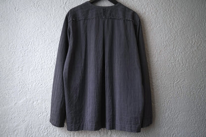 25SS Henley Neck Shirt ストライプヘンリーネックシャツ / Araki Yuu(アラキユウ)
