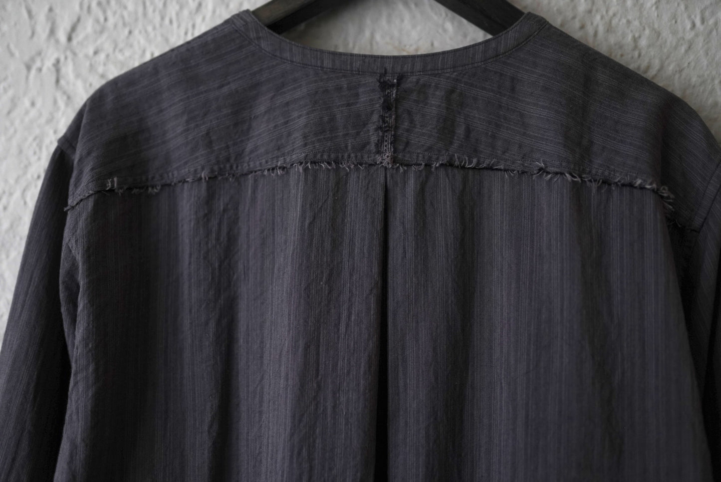25SS Henley Neck Shirt ストライプヘンリーネックシャツ / Araki Yuu(アラキユウ)