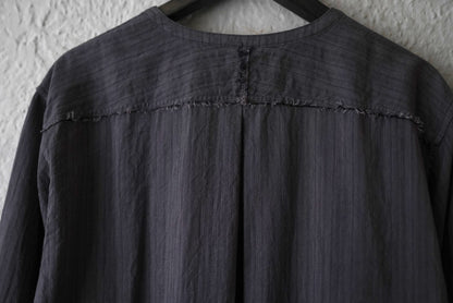 25SS Henley Neck Shirt ストライプヘンリーネックシャツ / Araki Yuu(アラキユウ)