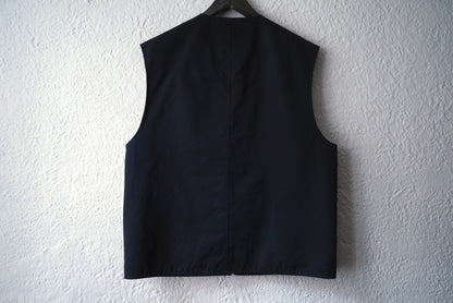 25SS VEST20 コットンシルクポプリンジップアップベスト ジレ / JIL SANDER(ジルサンダー)