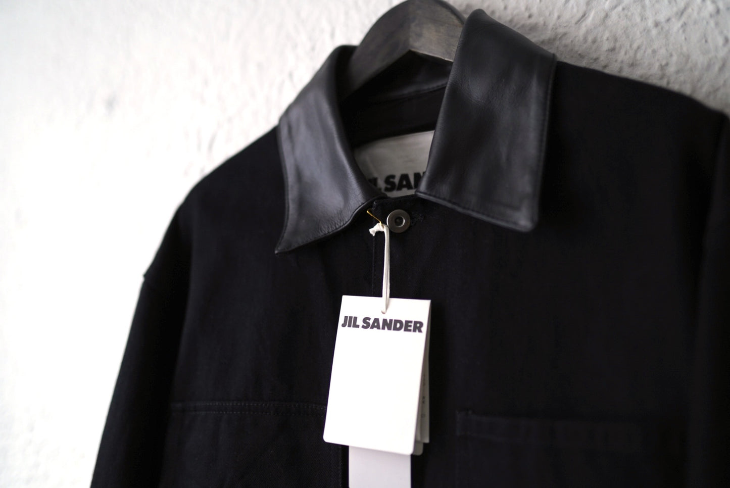 25SS 襟レザー切替デニムカバーオールジャケット / JIL SANDER(ジルサンダー)
