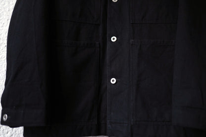 25SS 襟レザー切替デニムカバーオールジャケット / JIL SANDER(ジルサンダー)