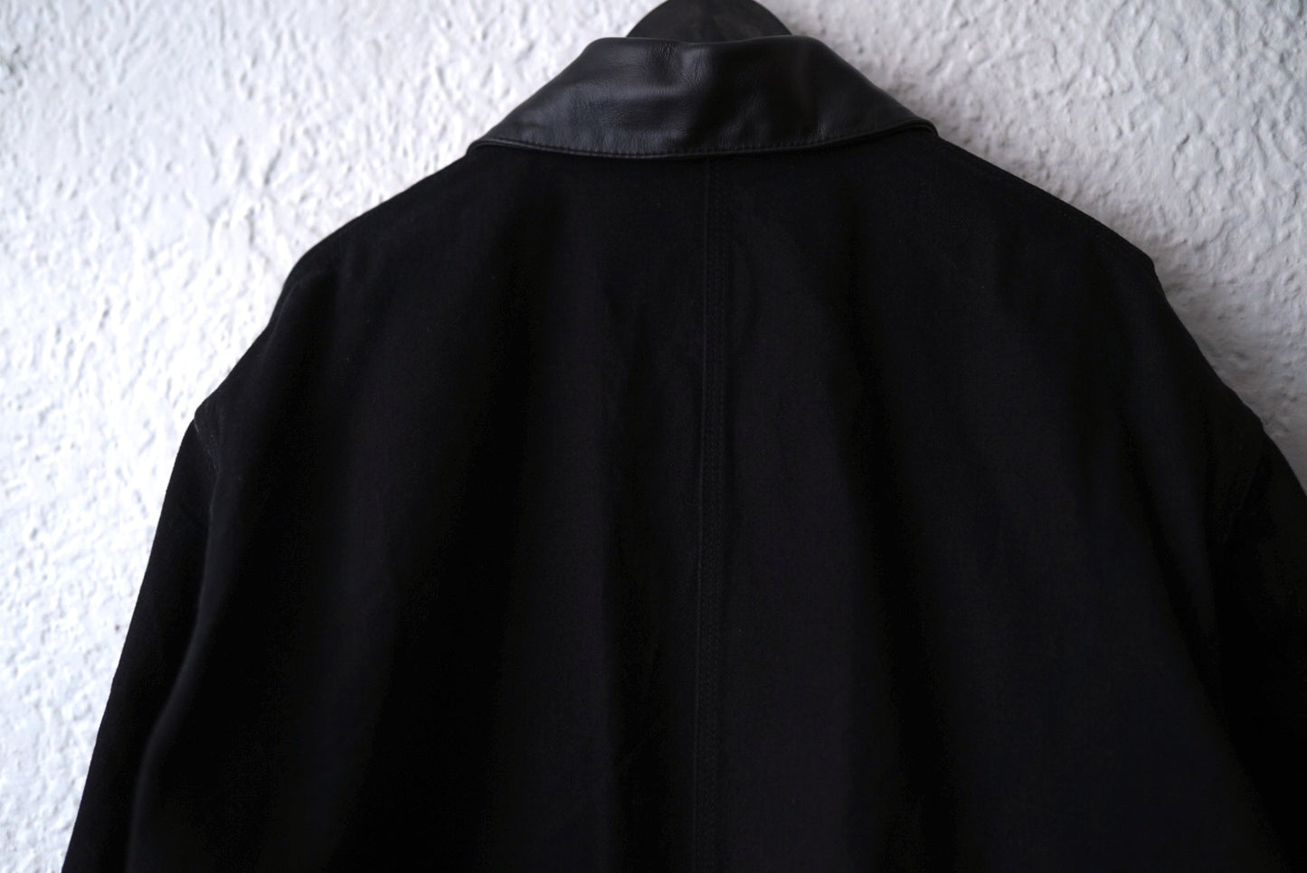 25SS 襟レザー切替デニムカバーオールジャケット / JIL SANDER(ジルサンダー)
