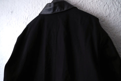 25SS 襟レザー切替デニムカバーオールジャケット / JIL SANDER(ジルサンダー)