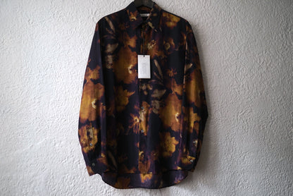 25AW SHIRT032 シルクキュプラ総柄シャツ / calmlence(カームレンス)