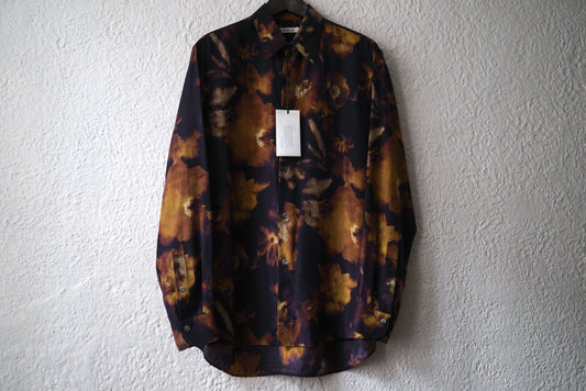 25AW SHIRT032 シルクキュプラ総柄シャツ / calmlence(カームレンス)