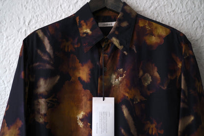 25AW SHIRT032 シルクキュプラ総柄シャツ / calmlence(カームレンス)