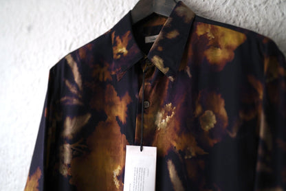 25AW SHIRT032 シルクキュプラ総柄シャツ / calmlence(カームレンス)