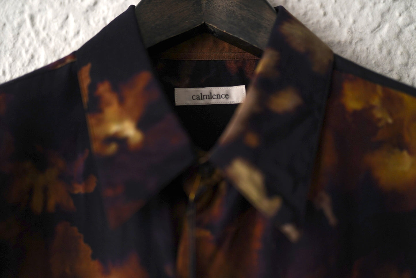25AW SHIRT032 シルクキュプラ総柄シャツ / calmlence(カームレンス)