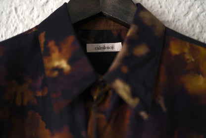 25AW SHIRT032 シルクキュプラ総柄シャツ / calmlence(カームレンス)