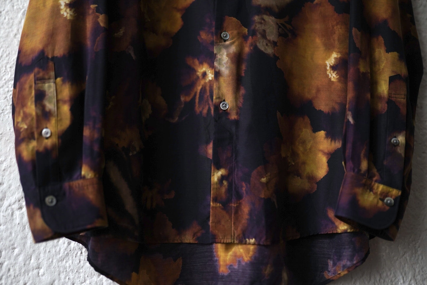 25AW SHIRT032 シルクキュプラ総柄シャツ / calmlence(カームレンス)
