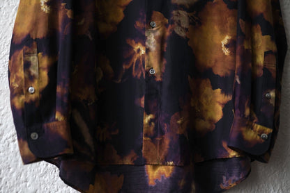 25AW SHIRT032 シルクキュプラ総柄シャツ / calmlence(カームレンス)