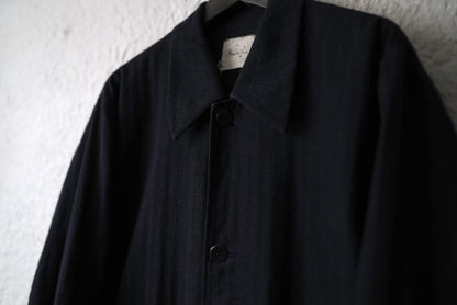 19SS Soutien Collar Half Coat コットンリネンヘリンボーンステンカラーハーフコート / Araki Yuu(アラキユウ)