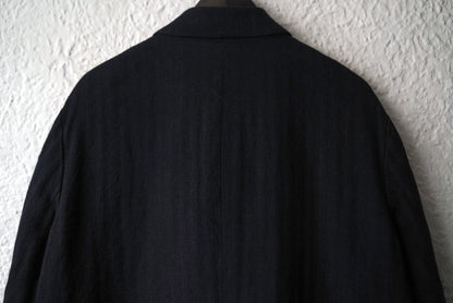 19SS Soutien Collar Half Coat コットンリネンヘリンボーンステンカラーハーフコート / Araki Yuu(アラキユウ)