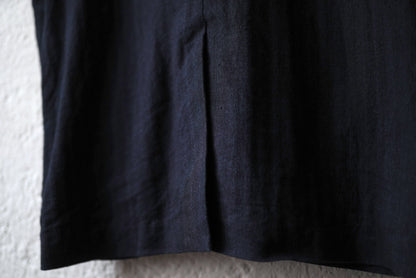 19SS Soutien Collar Half Coat コットンリネンヘリンボーンステンカラーハーフコート / Araki Yuu(アラキユウ)