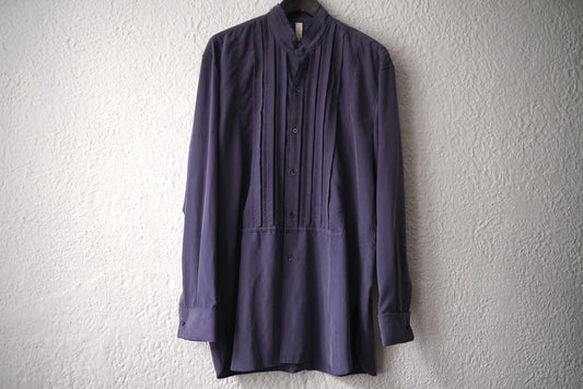 23AW RAW EDGE COLLAR WASHED SHIRT レーヨンドレスシャツ / ALDOMARIACAMILLO(アルドマリアカミッロ) AMC