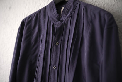 23AW RAW EDGE COLLAR WASHED SHIRT レーヨンドレスシャツ / ALDOMARIACAMILLO(アルドマリアカミッロ) AMC