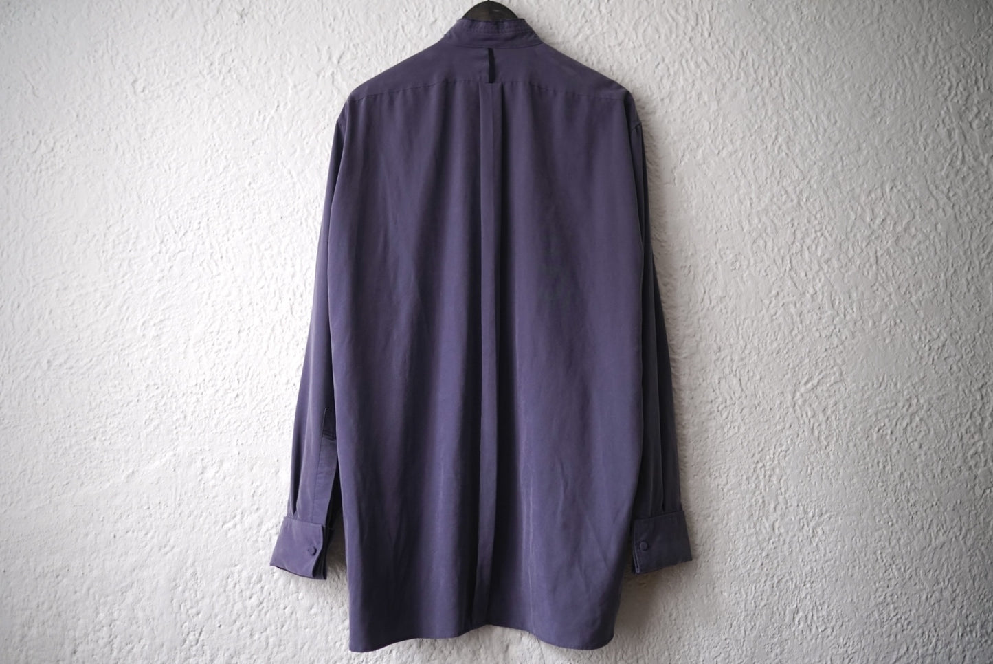 23AW RAW EDGE COLLAR WASHED SHIRT レーヨンドレスシャツ / ALDOMARIACAMILLO(アルドマリアカミッロ) AMC
