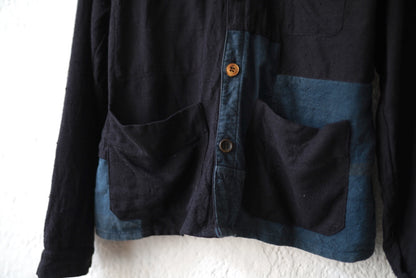 18SS パッチワークヴィンテージシルクカバーオールジャケット / ARCHIVIO J.M.Ribot(アルキヴィオ J.M.リボット)