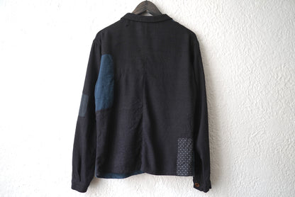 18SS パッチワークヴィンテージシルクカバーオールジャケット / ARCHIVIO J.M.Ribot(アルキヴィオ J.M.リボット)