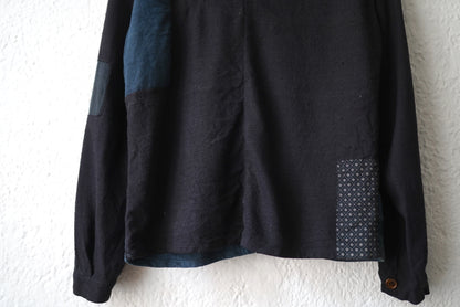 18SS パッチワークヴィンテージシルクカバーオールジャケット / ARCHIVIO J.M.Ribot(アルキヴィオ J.M.リボット)