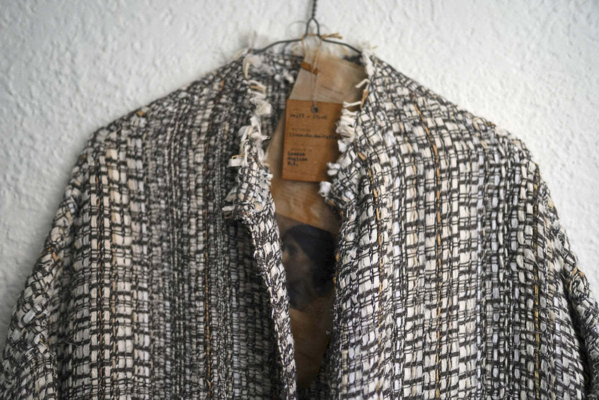 24AW No.17 Virginia ヴァージニア 手織裂き織りコート / isabella stefaneli(イザベラステファネリ)