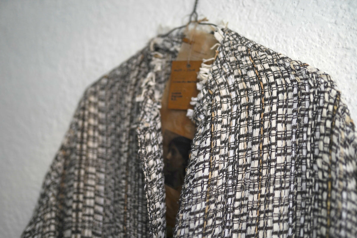 24AW No.17 Virginia ヴァージニア 手織裂き織りコート / isabella stefaneli(イザベラステファネリ)