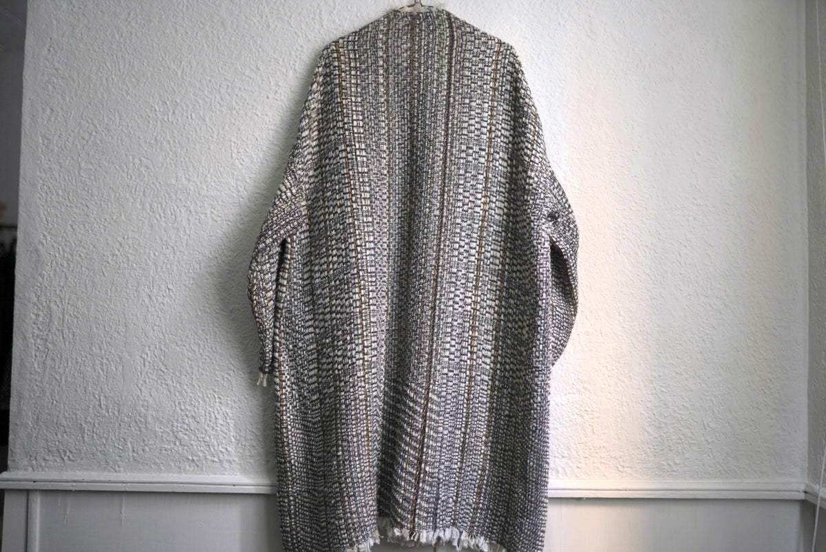 24AW No.17 Virginia ヴァージニア 手織裂き織りコート / isabella stefaneli(イザベラステファネリ)
