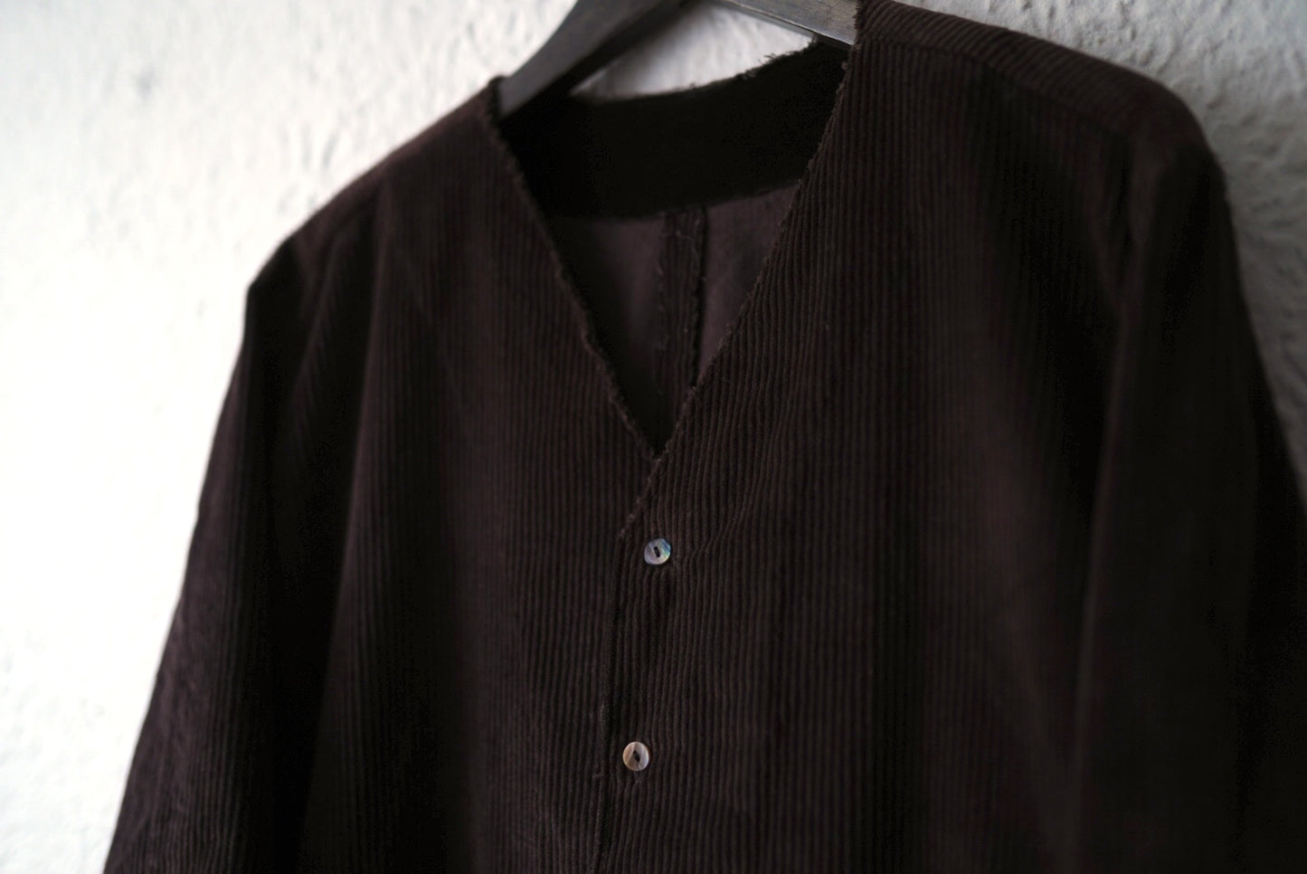 24AW Collarless Bray Shirt コーデュロイノーカラーシャツジャケット / MONAD(モナド)