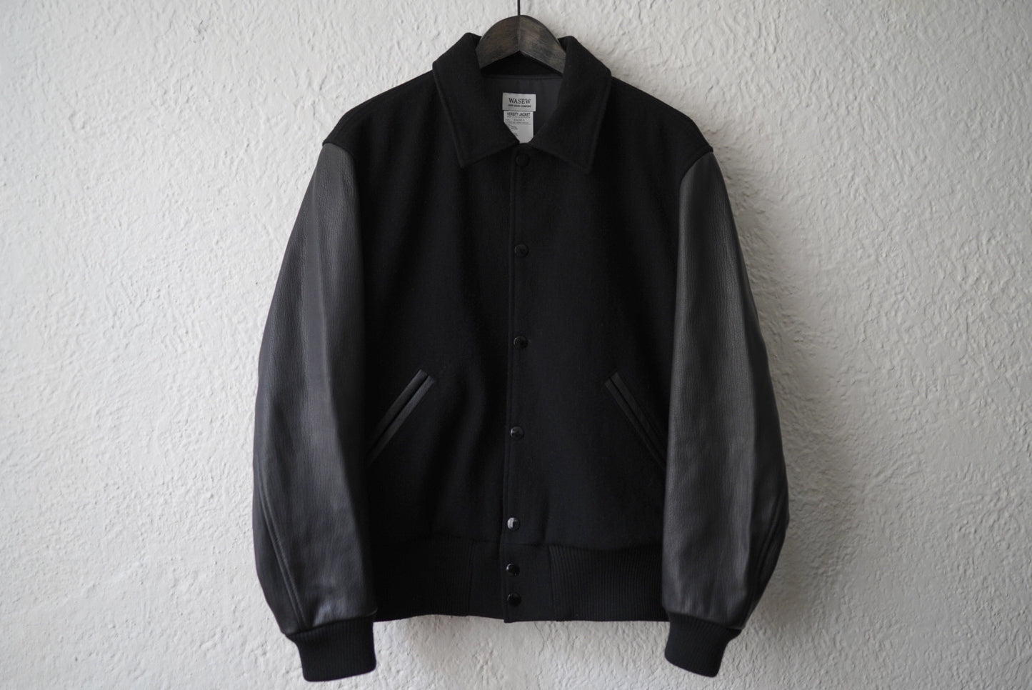 22AW VERSITY JACKET レザー切り替えスタジャン / WASEW(ワソウ)
