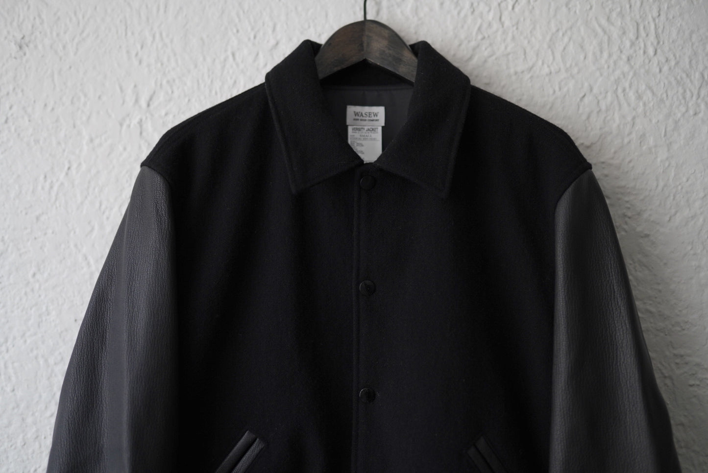 22AW VERSITY JACKET レザー切り替えスタジャン / WASEW(ワソウ)