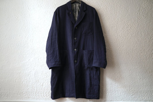25AW COAT009 ATELIER COAT リネンカシミヤアトリエチェスターコート / calmlence(カームレンス)
