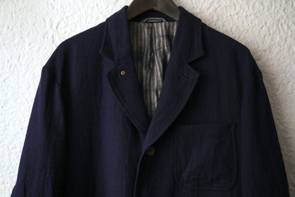 25AW COAT009 ATELIER COAT リネンカシミヤアトリエチェスターコート / calmlence(カームレンス)