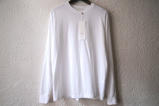 25AW コットンジャージ長袖Tシャツ ホワイト / COMOLI(コモリ)