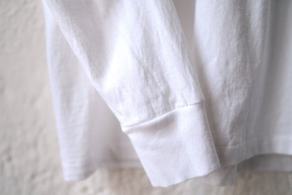 25AW コットンジャージ長袖Tシャツ ホワイト / COMOLI(コモリ)