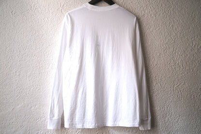 25AW コットンジャージ長袖Tシャツ ホワイト / COMOLI(コモリ)