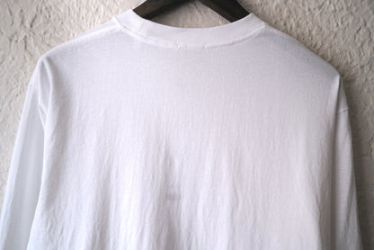 25AW コットンジャージ長袖Tシャツ ホワイト / COMOLI(コモリ)