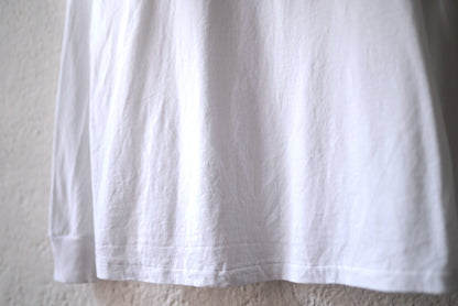 25AW コットンジャージ長袖Tシャツ ホワイト / COMOLI(コモリ)