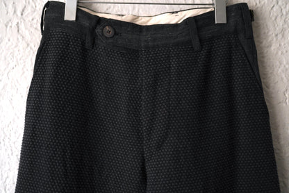 25AW PANTS034 No Pleated Wide Pants Sashiko 刺し子トラウザーズパンツ / calmlence(カームレンス)