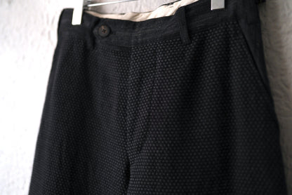 25AW PANTS034 No Pleated Wide Pants Sashiko 刺し子トラウザーズパンツ / calmlence(カームレンス)
